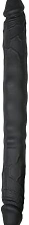 Easytoys Dildo Collection - Double Dong with Beautiful Acorn for Real Feel - 40 cm - Black - 100% Phthalate-Free Soft Silicone - Lifelike Double Ended Dong