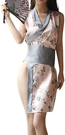 Sexy Anime Cosplay For Women Cheongsam Lingerie Dress Japanese Kimono Costumes Dancer Chemise Side Slit