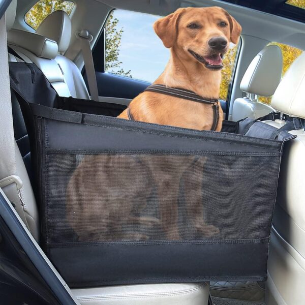 kmirepa Large Dog Car Seat - Dog Car Seat Medium Sized Dog, Dog Rear Car Seat Cover Water-Resistant for Cars, Trucks, SUVs, Full Seat, Half Seat and Floor Coverage