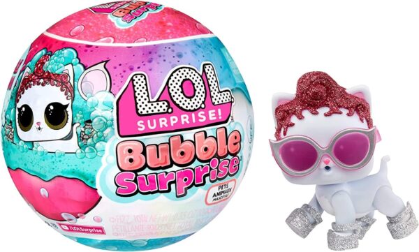 L.O.L. Surprise! Bubble Surprise Pets - RANDOM ASSORTMENT - Collectable Doll, Pet, Surprises, Accessories, Bubble Surprise Unboxing & Bubble Foam Reaction in Warm Water - Great for Kids Ages 4+