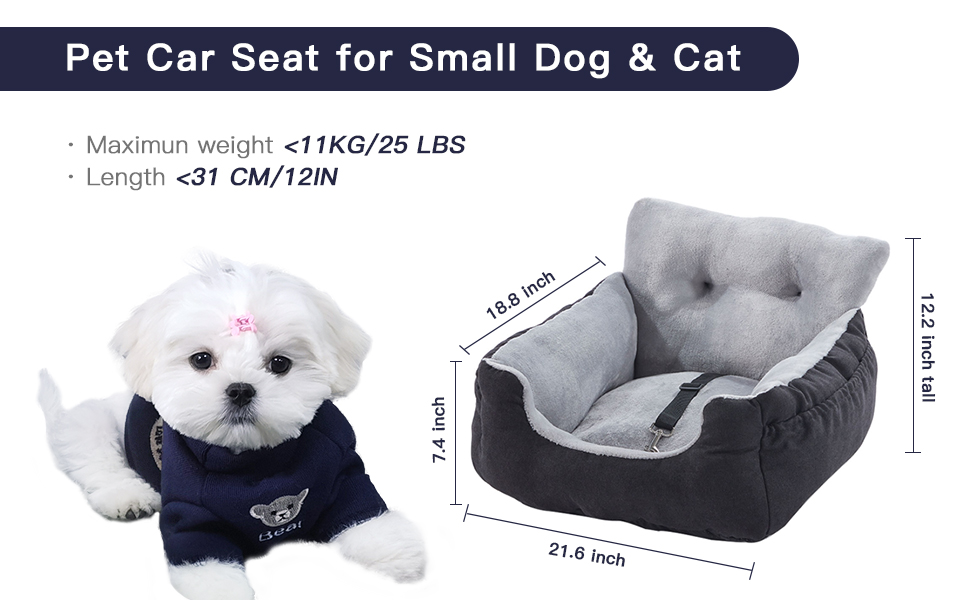 dog car seat for small dogs under 25 lb