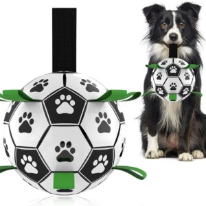 HETOO Dog Toys, Interactive Dog Football Toys with Grab Tabs, Durable Dog Balls for Small Medium Breed Dog Water Toy Indoor & Outdoor, Gift for Dogs