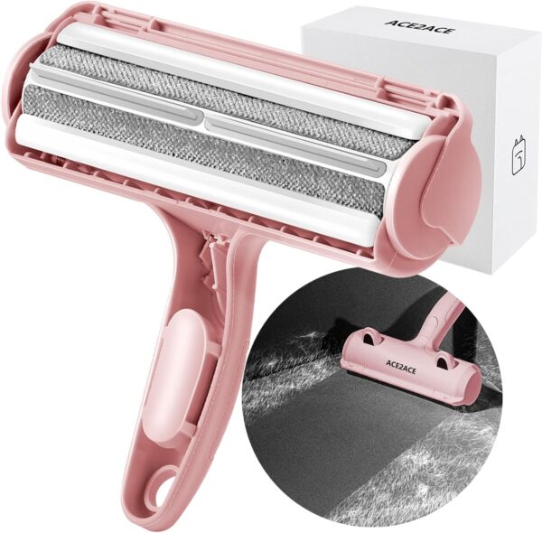 ACE2ACE Pet Hair Remover, Reusable Lint Roller Furniture Remover, Animal Hair Removal Brush for Dogs and Cats, Easy to Clean Pet Fur from Sofa, Carpet, Furniture, Bedding