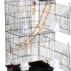 Costoffs Large Metal Parrot Cage Roof Top Bird Cage for Cockatiel Conure Parakeet Budgie Lovebird 46 x 35.5 x 99 cm