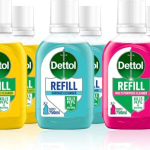 Dettol - Surface Cleanser Spray Refill 2 of Each, Pomegranate, Citrus and Original 50ml - Pack of 6