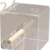 Dustproof Bird Food Box Hangable Feeding Box Automatic Bird Feeder Anti-spill Bird Food Container With Standing Perch