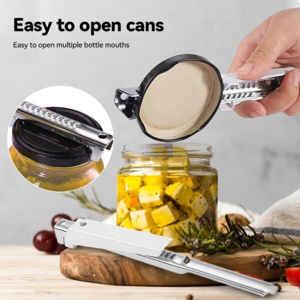 Effortless Arthritis Jar Opener for Seniors,Non-Slip Bottle Opener,Can Opener Manual Lid Opener, Multifunctional Lid Opener for Weak Hands Seniors (White, 2 PCS)