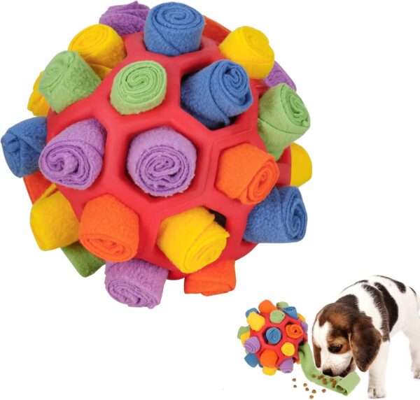 Firtink Interactive Dog Puzzle Toys, Snuffle Ball Foraging Toy for Dogs, Educational Foraging Toy Slow Feeder, Bite Resistant Pet Toy for Puppy Small Medium Size Dogs