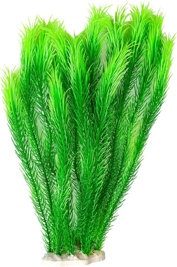 HAOSEA Aquarium Plant Artificial Plastic Fish Tank Plants for Aquarium Fish Tank Aquatic Greenery Decoration Water Grass Plants 35cm/13.8inch