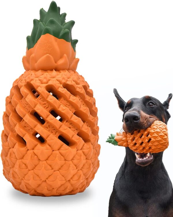 Indestructible Dog Toys,Pineapple Dog Chew Toys, Interactive Dog Toys for Boredom,Natural Rubber Tough Dog Toys,Dog Teething Toys,Dog Toys for Small Dogs