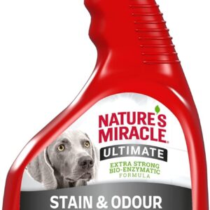 Nature's Miracle Ultimate Dog Stain & Odour Eliminator - Extra Strong Bio-Enzymatic mula 946ml, Red