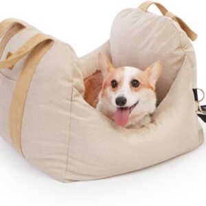 PET AWESOME Dog Car Seat, Puppy Booster Seat, Travel Carrier Bed for Small and Medium Pets