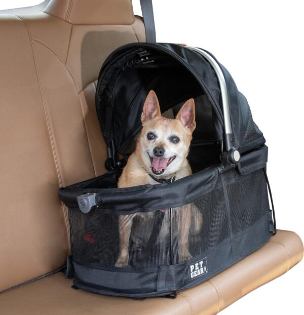 Pet Gear View 360 Pet Safety Carrier & Car Seat for Small Dogs & Cats Push Button Entry