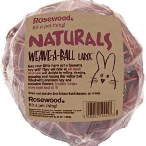 Rosewood Naturals Edible Gnaw Weave-A-Ball, Large, Toy for Small Animals