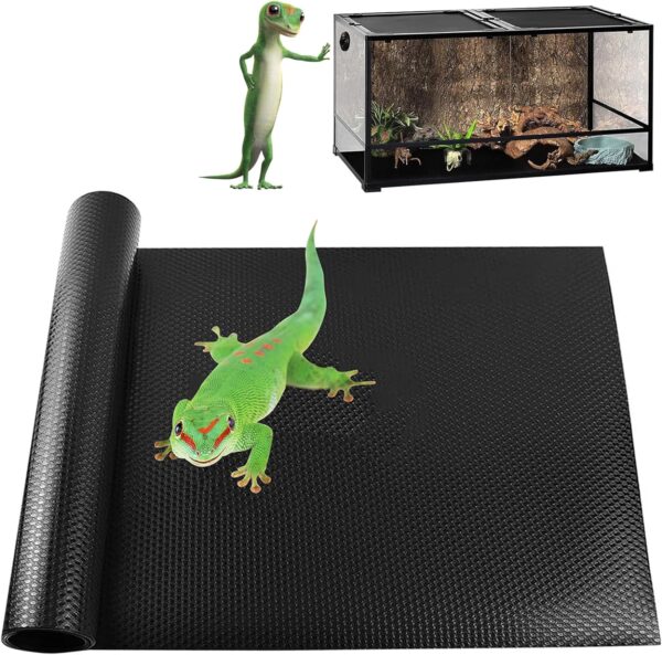 XIEHUZA Bearded Dragon Tank Accessories, Non-Adhesive Reptile Carpet Bedding Substrate for Terrarium, Reptile Mat Terrarium Liner Tank Flooring for Leopard Gecko, Snake, Lizard and Tortoise, 18x80 IN