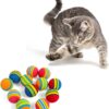 jiuhao Rainbow Cat Toy Balls,Soft EVA Foam Interactive Indoor Kittens Toys,Small Cat Toy Balls Bulk Quiet Play Sponge Ball ​Colorful Foam Balls for Pet Chase Training Sports
