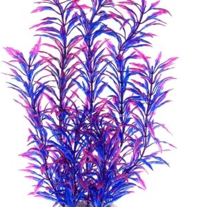 kuou Aquarium Fish Tank Plastic Plants, Simulation of Aquatic Plants Purple Aquarium Aquatic Plants for Fish Tank Ornament Natural Design Decorations (32cm/12.5Inch)