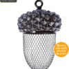 Acorn Shaped Metal Bird Feeder Nuts & Seeds Hanging Animal Feeder With FREE BIRD SPOTTING CHART