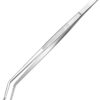 Aquarium Curved Tweezers Stainless Steel Tongs Tweezers Aquarium Tank Tweezers 30cm Feeding Tongs for Fish Tank Plant Aquascape Tools Feeding Tongs (30CM Elbow)