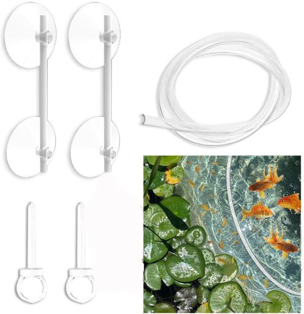 DIYBravo Aquarium Floating Plant Corral, Fish Feeding Ring Can Adjust Height With Water, Aquarium Floating Plant Barrier Suitable For Most Aquariums And Floating Plants (clear)