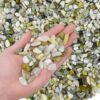Hisredsun 2.1 lb Decorative Stones,0.3-0.5in Natural Polished Jade Pebbles for Plant Pots,Small River Rocks for Landscaping, Vase Fillers,Succulents,Aquarium and Garden Decoration