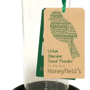 Honeyfields 71484997 Hanging Wild Bird Seed Feeder, Urban Garden Design in Black & Metal , 20.0 cm*11.2 cm*11.2 cm