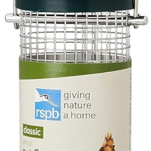 Peanut Feeder for Birds, Hanging Bird Feeder, Easy to Clean, Also Suitable for Feeding Suet Nibbles and Sprinkles, Durable with Metal Mesh (330g) - RSPB