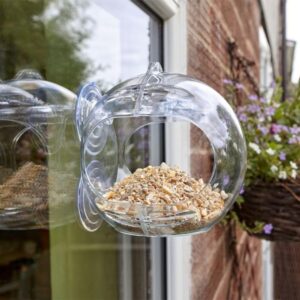 Peckish 60051263 Window Bird Feeder, Natural, 14.0 cm*12.5 cm*12.5 cm