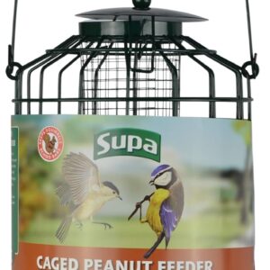 Supa Wild Bird Caged Peanut Feeder, Deters Squirrels And Larger Birds Such As Doves & Pigeons.