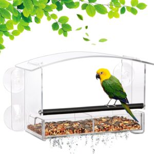 Urban Deco Window Bird Feeder with strong suction cups bird feeders for small birds Bird House for Outside Acrylic Window Bird Feeder for Garden, Outdoor 231