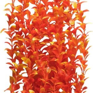 WEkiva Orange Grass Cluster Aquarium Décor Plastic Plants Extra Large 22 Inches Tall 6516