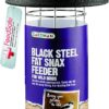 Gardman A01523 Black Steel Fat Snax Bird Feeder, 9 x 26 x 4 cm