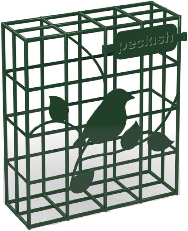 Peckish 60053036 Complete Suet Cake Bird Feeder, Green, 13.0 cm*5.0 cm*12.0 cm