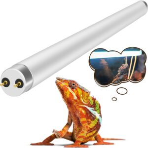 NEPTONION T8 Rainforest Terrarium Fluorescent Lamp Tube 18" Full Spectrum UVB Bulb, Dual-Threat UVA/UVB 5.0 Reptile Light for Reptiles and Amphibian, 15 Watt