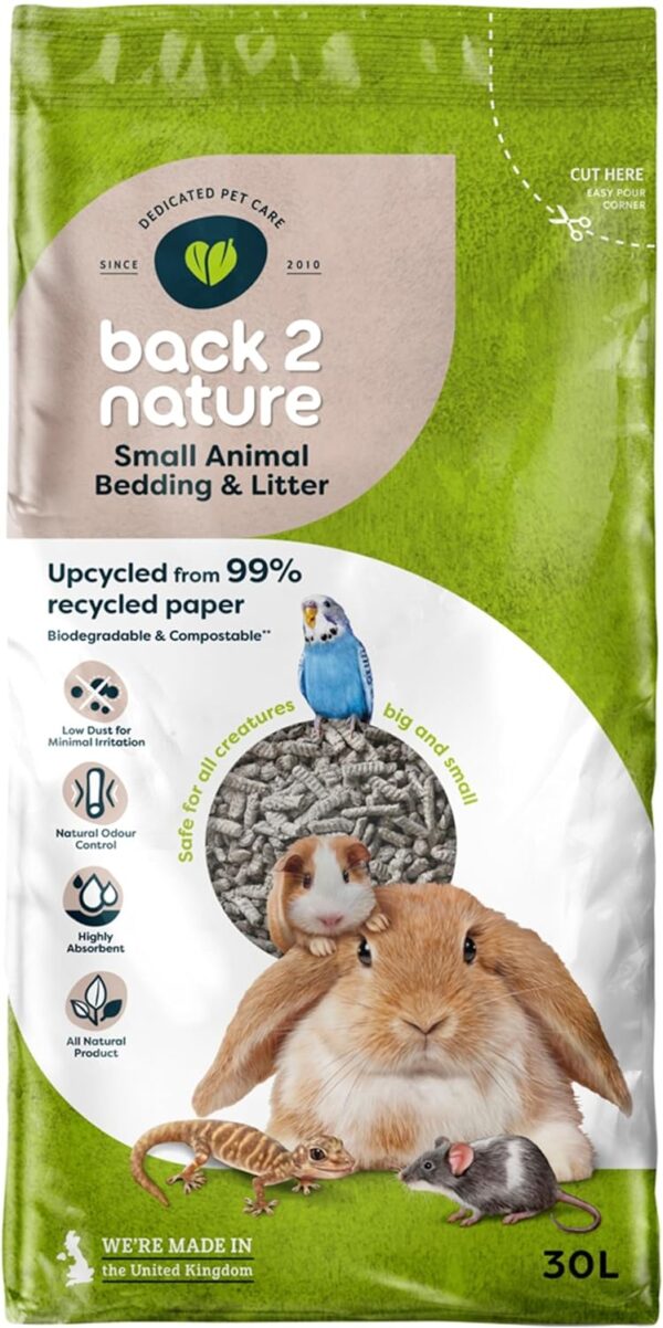 Back-2-Nature Small Animal Bedding and Litter, 30 L (Packaging may vary)