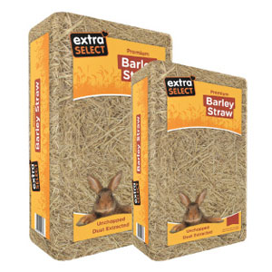 Two sizes of bulk buy barley straw hay for small animals. Absorbent and cheap in 2kg and 3kg sizes.