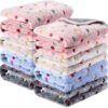Tudomro 8 Pcs Guinea Pig Bedding Cage Liners Bulk Waterproof Blankets Small Animal Flannel Throw Bedding Absorbent Reusable Pet Pee Sleep Mat Pad Cover for Hamster Ferret (Dot,47 x 24 Inch)
