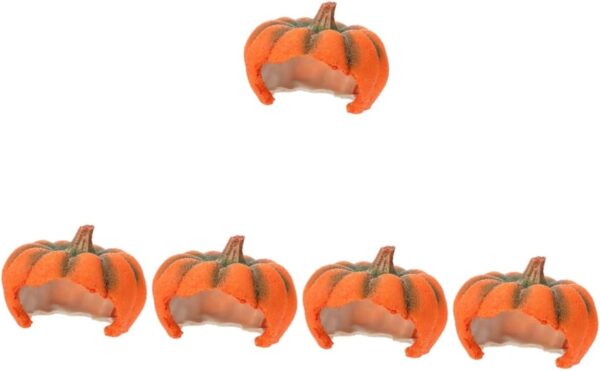 BESPORTBLE 5pcs Pumpkin Fish Tank Decoration Fish Breeding Cave Reptile Hideaway House Aquarium Pumpkin Ornament Reptile Pumpkin House Cichlid Rest House Artificial Pumpkin Betta Cave Resin