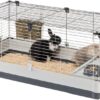 Ferplast Cage for Rabbits Guinea Pigs with Large Living Space, Small Animal House, Small Pet Cage, 120 x 60 x 50 cm