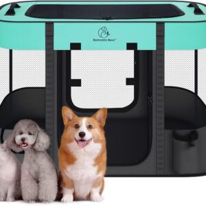 Foldable Pet Playpen,Cat Dog Playpen,Portable Dog Cage soft Portable Exercise Kennel Tent,Puppy Pen Indoors/Outdoors Pet Tent Fence(S(70 * 55 * 45cm))