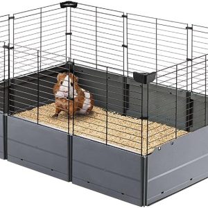 Ferplast Open Modular Cage for Guinea Pigs MULTIPLA OPEN, Small Pet cage, black