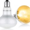 Adiwo Basking Spot Lamp, 2 Pack 100W Reptile Heat Bulb, Tortoise Heat Lamp, Natural Light Basking Bulb Light Heat Lamp for Reptiles, Amphibian, Chicks, Puppies Heating Use (White)