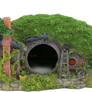 Aquarium Decorations Large Fish Tank Decor Reptile Hide House Hobbit Decor with Betta Fish Cave