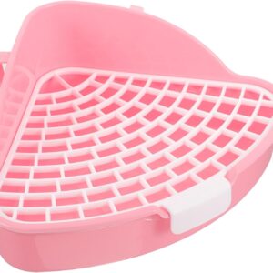 Bins Small Animal Litter Box Triangle Small Pet Trainer Potty Cage Corner Bedding Box Toilet Pan for Rabbit Bunny Guinea Pigs Chinchilla Ferret Blue Aquarium Gravel