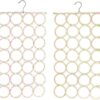 Bohue 2Pcs Bird Swings Stand Parrot Hanging Climbing Net 28 Laps of Climbing Net Bird Toys Cotton Rope Hammock Ladder Circle Swing Frame