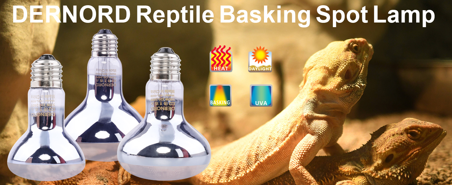 DERNORD Reptile Basking Heat Lamp