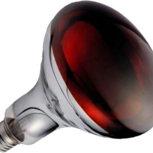 Orvarto Infrared Heat Lamp Bulb, Ruby 250w. for Infra Red Heat Lamps for Poultry, Chicks, Dogs, Puppies, Cats, Kittens, Pigs, Reptiles and Other Animals.