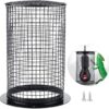 Reptile Heater Lamp Guard, Reptile Heating Bulb Guard Protector Mesh Metal Cage Enclosure Heat Safety, Reptile Anti-Scald Burn Protective Lamp Shades (black)