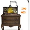 Reptile Lamp Stand for Terrariums, Adjustable Height & Width & Angle Reptile Light Stand, Heat Lamp Holder Heating Light Bracket Light Hanger for Fixing Porcelain, Deep Dome or Wire Clamp Lamp Fixture