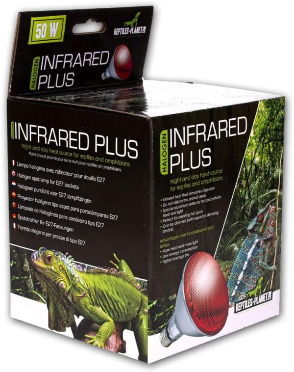 Reptiles-Planet Halogen Infra Red Plus Bulb for Heating Reptiles, 50 W